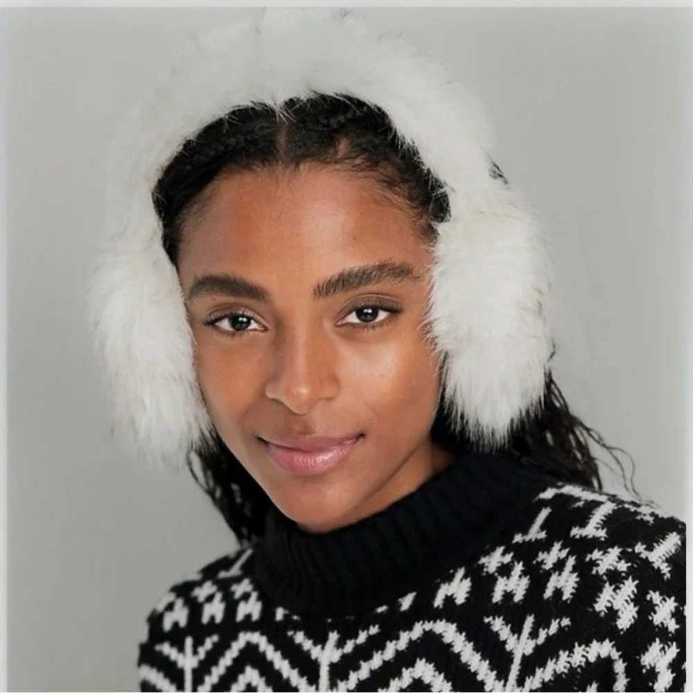 Old Navy Cozy Faux Fur Gloves Earmuffs Women's Lot 4 Winter Gift Set Soft Plush